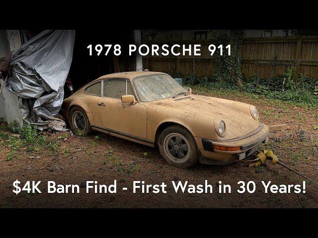 I bought the cheapest dirtiest air cooled Porsche 911 in the USA! First wash in 30 years! Barn find!