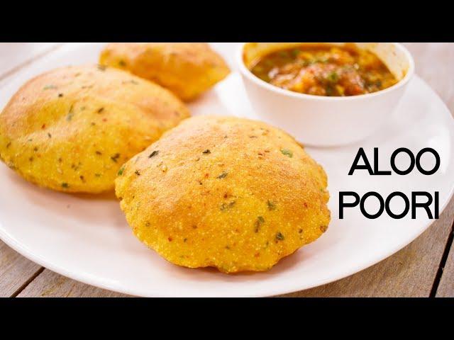 Aloo Puri Recipe - Crispy Yet Soft Masala Potato Poori - CookingShooking