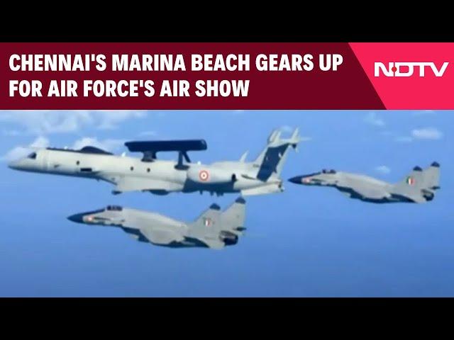 IAF Air Show | Chennai's Marina Beach Gears Up For Air Force's Air Show