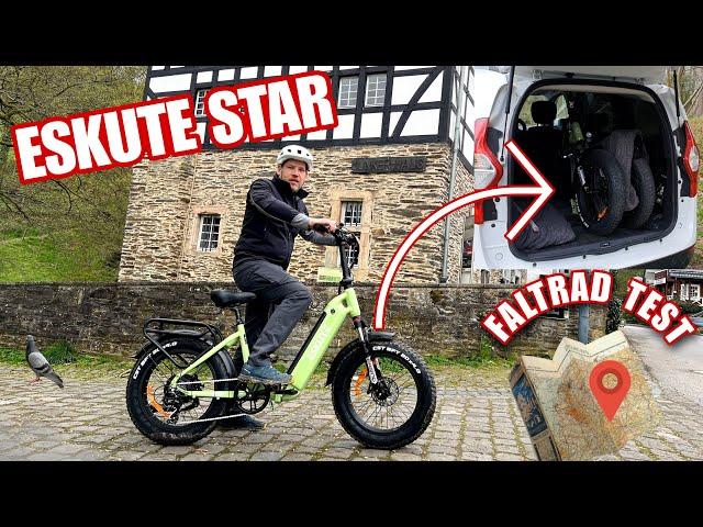 Eskute Star Ebike Pedelec Fatbike im Test Review Elektro Faltrad Klapprad mit 20 Zoll Fat Reifen