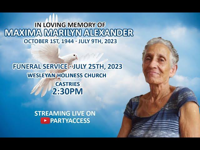 Funeral Service of Maxima Marilyn Alexander