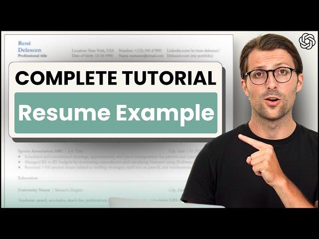 Write The Best Resume in 2024 | (Free Template + ChatGPT)