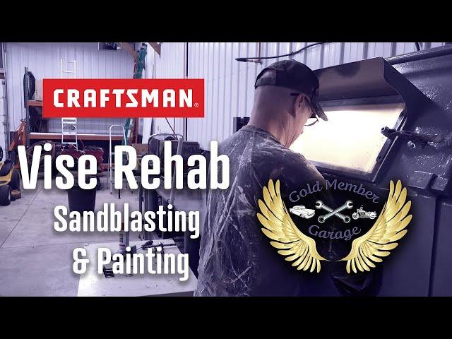 Craftsman Vise Rehab | Sandblasting & Painting | Gold Member Garage