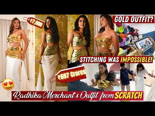 I made Radhika Merchant’s REAL GOLD OUTFIT from SCRATCH! ₹697 crore in ₹7000! Sarah Sarosh