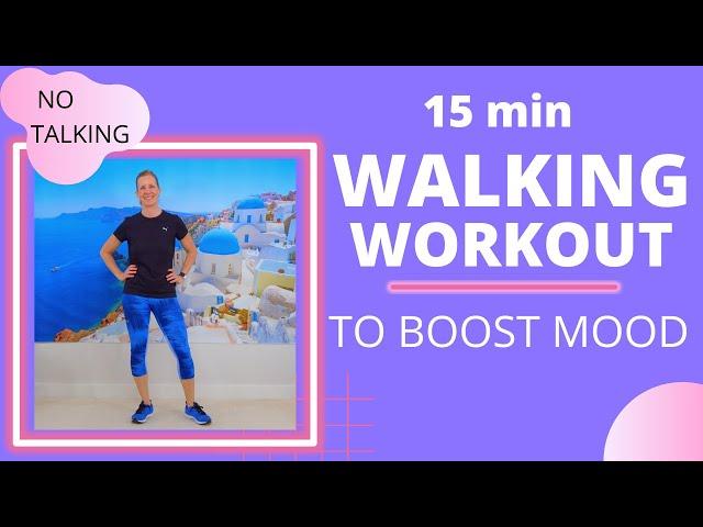 Quick 15-min Low Impact Walk at Home Workout to Improve Mood