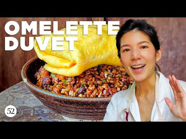 Mandy Lee's Cheesy Omelette Duvet with Gochujang Fried Rice | In Kitchen With