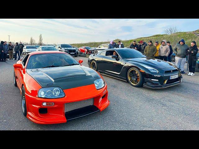 Toyota Supra 800hp+ vs Nissan GTR 750hp+ дизельная BMW 530d stage3 против Infiniti q50 stage2 реванш