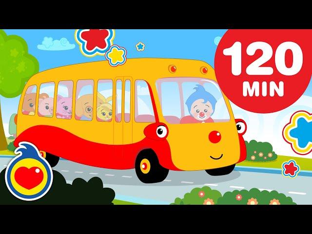 Las Ruedas del Bus - Y Las Mejores Canciones Infantiles Clásicas  (120 Min)   Plim Plim