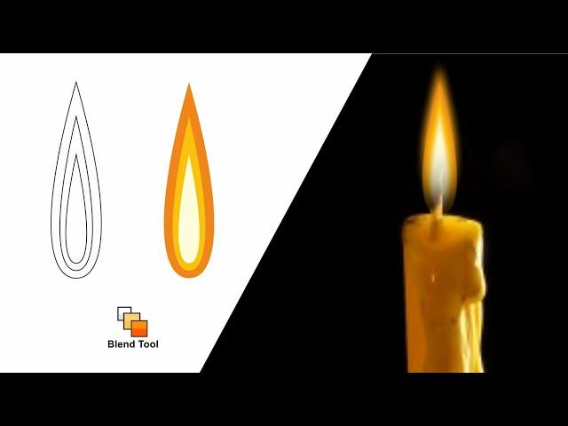 How to Create a FIRE EFFECT on a CANDLE Using CorelDRAW | CorelDRAW Indonesia