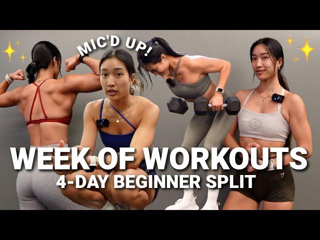 WEEK OF WORKOUTS | 4-Day BEGINNER Gym Split to Start Your Fitness Journey in 2024!