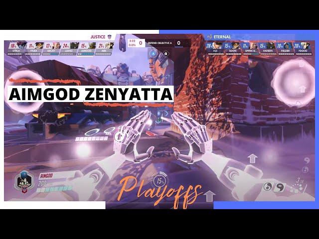 AIMGOD ZENYATTA POV | Playoffs | Washington Justice vs Paris Eternal | Overwatch League Season 2020