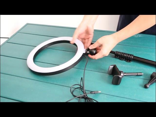 How to set up Coosider Upgrade Version Wireless 10 inch Ring Light Stand Kit