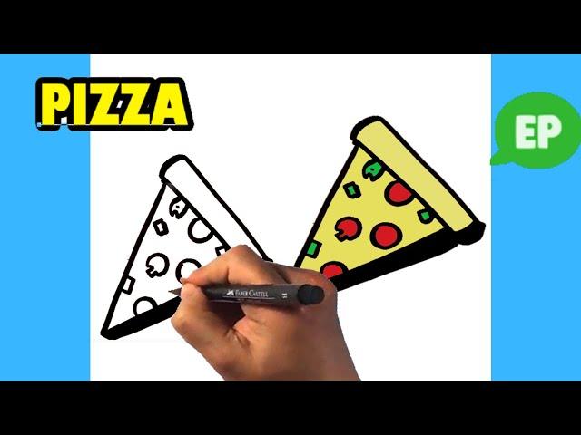 How to Draw Pizza - Easy Pictures to Draw