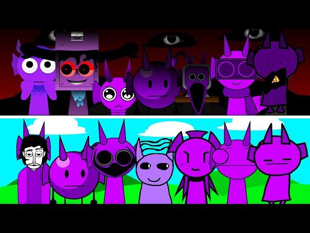 Incredibox Sprunki But Everyone Purple | Normal Vs Horror Versions | Sprunki Mods