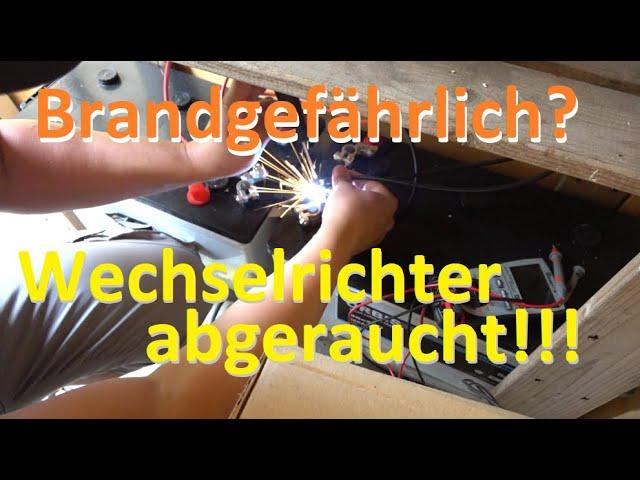 Brandgefährlich? 3000 Watt #Wechselrichter anschließen mit Hindernissen 24 zu 230 #Volt #Solaranlage