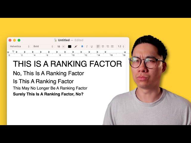 Google Ranking Factors: The Only Video You'll Need To Watch