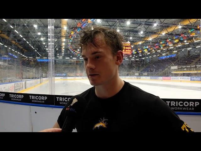 INTERVIEW: Sean Richards Tilburg Trappers 5-2 Crocodiles Hamburg Postgame 23-10-22 Oberliga Nord