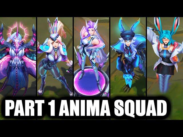 All New Anima Squad 2024 Skins Spotlight PART 1 Seraphine Xayah Aurora Miss Fortune Bel'Veth Yuumi