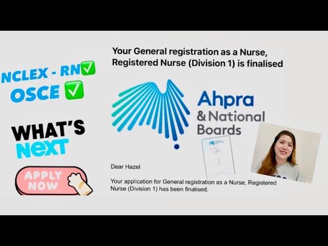 AHPRA RN General Registration application! #passedOSCE #ahpra #australia #registration #aurn