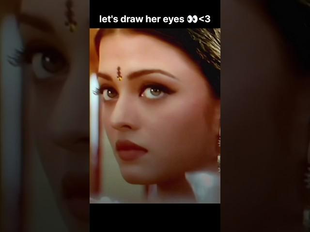 Realistic eye sketch of Aishwarya Rai  | #art #sketch #eyedrawing #rudraarts