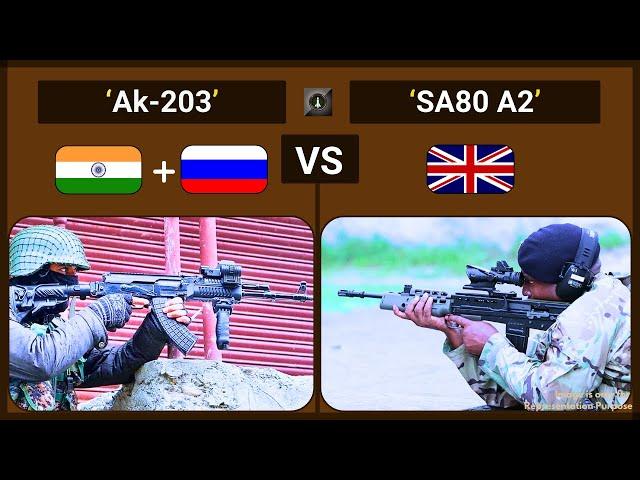 Comparative Analysis: India's AK-203 vs UK's SA80A2 Rifle