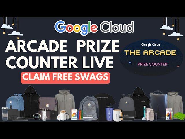 How to Claim Your Google Cloud Arcade Swags | Arcade Prize Counter | Google Cloud Arcade #arcade