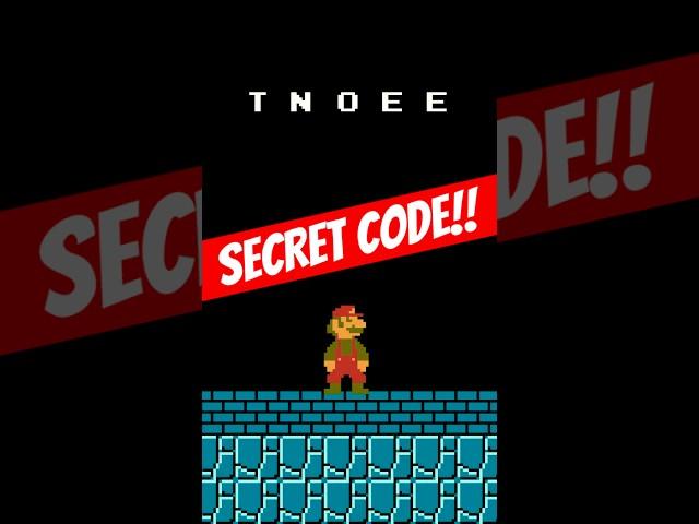 The SECRET CODE in Super Mario Bros. (NES)!!