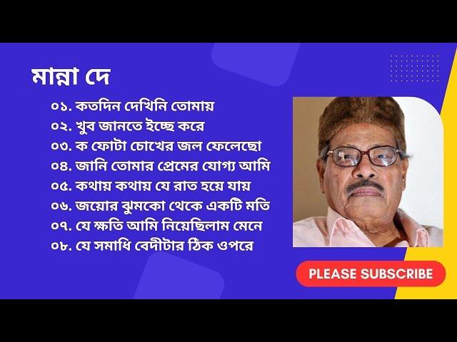 Manna Dey | Koto Din Dekhini Tomay | khub jante icche kore  Popular Bangla song |