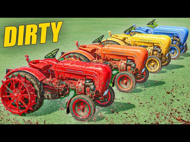 Work Of Colors - Tractor Washing - Dirty Junior Tractors - Farming Simulator 22