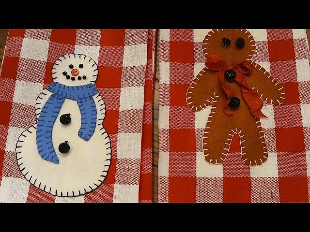 Christmas Craft: Applique your own Christmas towels!