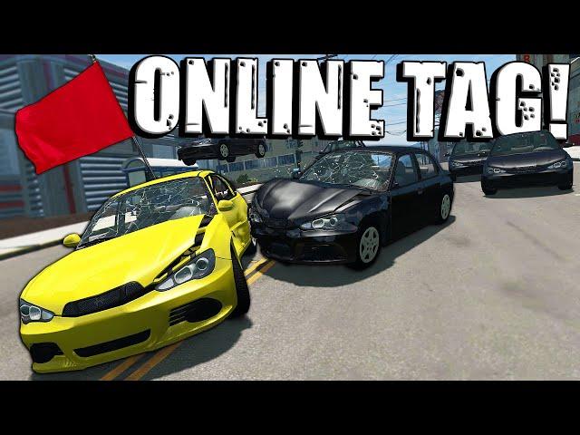 WE PLAYED A MASSIVE GAME OF TAG HIDE AND SEEK! - BeamNG Multiplayer Mod Chase Crashes