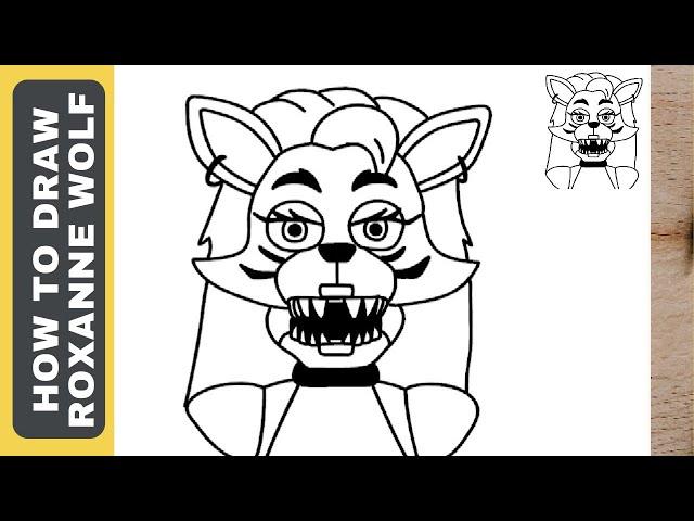 How to draw Roxanne Wolf fnaf step by step - security breach