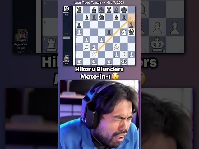 Hikaru BLUNDERS Mate-in-1 vs. Magnus