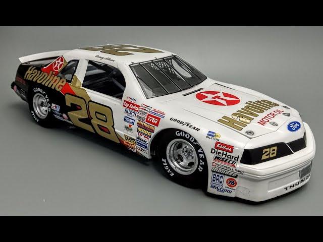 1987 Ford Thunderbird NASCAR Davey Allison 1/24 Scale Model Kit Build How To Assemble Decal Paint