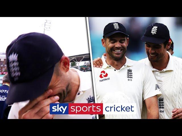 Jimmy Anderson struggles to hold back his tears over Cook retirement