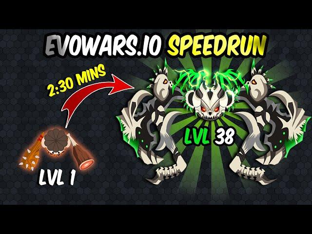 EvoWars.io - SPEEDRUN to Max Level 38/38 At 2 Mins +420.000 | Full Gameplay