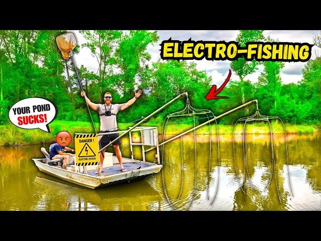 ELECTRO-SHOCKING My Backyard Fish Pond **CATCH CLEAN COOK**