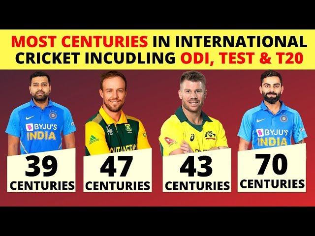 20 Cricketers With Most Centuries In International Cricket Incudling ODI, Test & T20