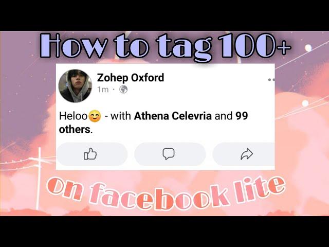 How to tag 100+ on facebook lite || Aesthetic rp'er