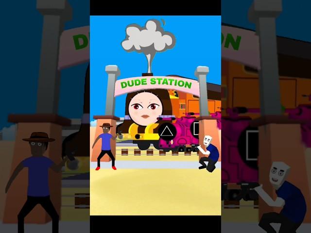 Terror Squid game train - Dude Theft Wars#dudetheftwars