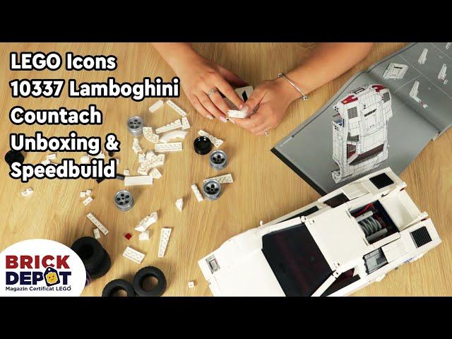 LEGO Icons Lamborghini Countach UNBOXING & SPEEDBUILD