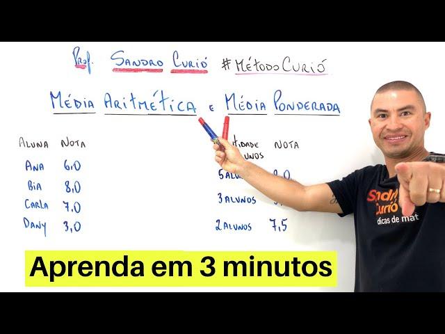 MÉDIA ARITMÉTICA e MÉDIA PONDERADA | EM 3 MINUTOS