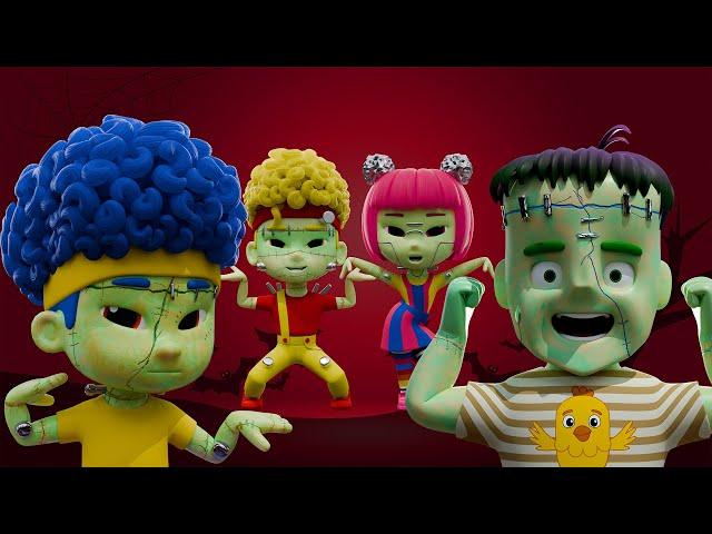 Monster Puzzle! Cha-Cha, Chicky, Lya-Lya & Boom-Boom Dance | D Billions Kids Songs
