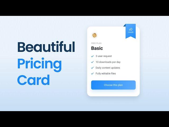 Responsive Pricing Card Table Using HTML & CSS