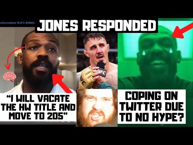 Jon Jones RESPONDED? "I Will Vacate My Title" DUCKING Aspinall Again & PANICKING Before UFC 309