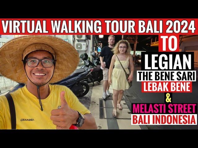 Virtual walking tour in Bali, Legian street The Benesari, Lebak Bene and Melasti street Bali 2024