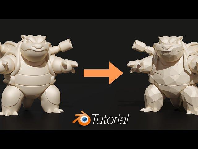 [3.2] Blender Tutorial: High Poly to Low Poly in 25 Seconds