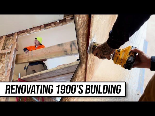 Renovating 1900's Building | Demo Crew Removed A Structural Wall..