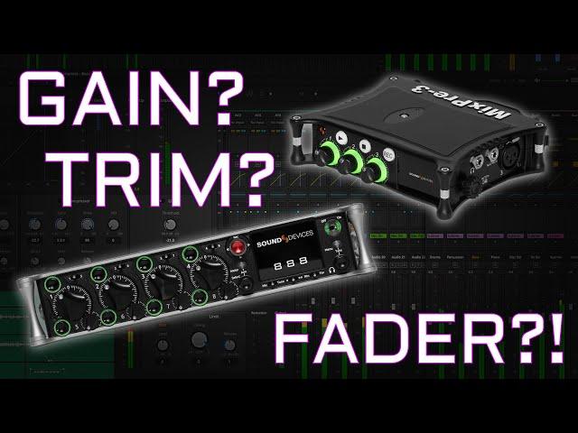 Gain vs Trim vs Fader on Audio Recorders for Video & What is Mixing?