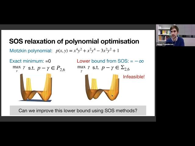 MoCaO Lectures 2023: Polynomial optimisation - Lecture 2 by James Saunderson